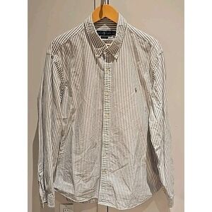 Ralph Lauren Men's Button Down Classic Fit Striped Shirt XXL